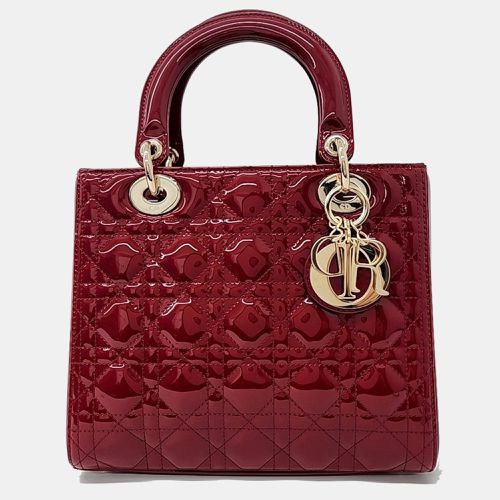 Christian Patent Cannage Lady Medium Bag - Dior - Modalova