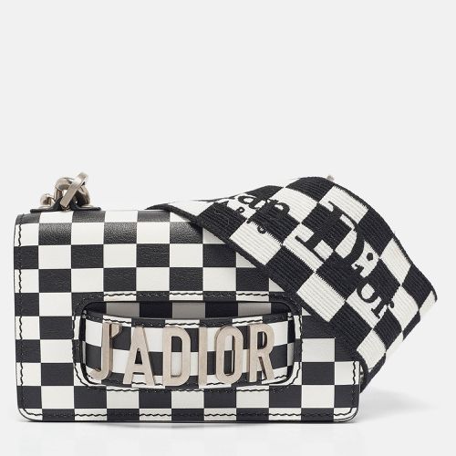 White Leather Mini Checkered J'A Crossbody Bag - Dior - Modalova