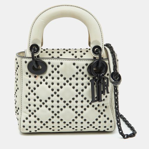 Leather Studded Cannage Mini Lady Tote - Dior - Modalova