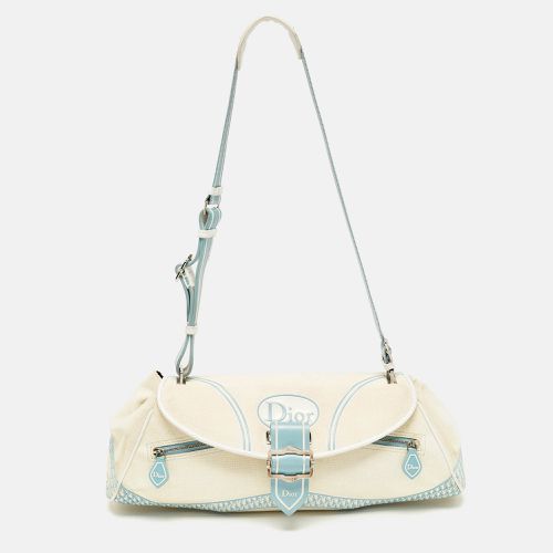 Light /White Canvas and Rubber Flap Shoulder Bag - Dior - Modalova