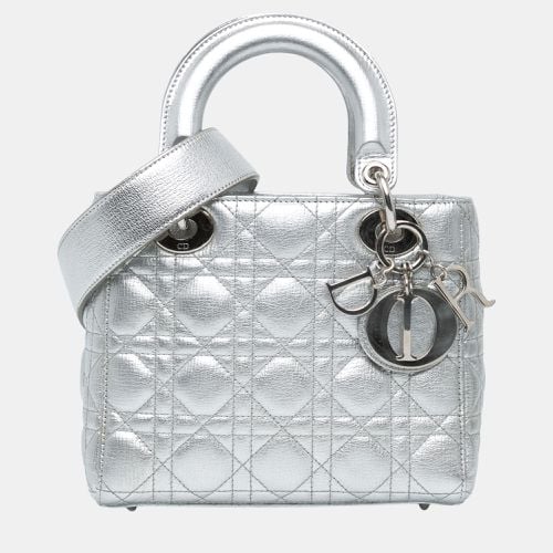 Small Metallic Grained Calfskin Cannage Lucky Badges My Lady Bag - Dior - Modalova