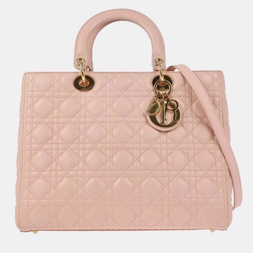 Christian Lambskin Lady Cannage Handbag - Dior - Modalova