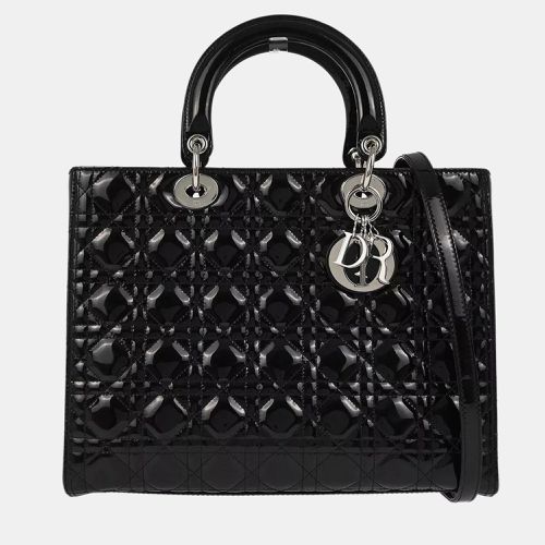 Christian Patent Leather Lady Cannage Handbag - Dior - Modalova