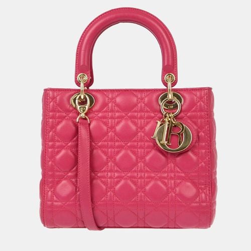 Christian Lambskin Lady Cannage Handbag - Dior - Modalova