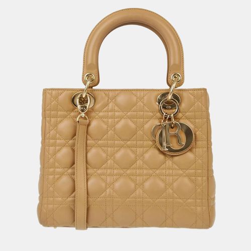 Christian Lambskin Lady Cannage Handbag - Dior - Modalova