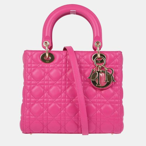 Christian Lambskin Lady Cannage Handbag - Dior - Modalova