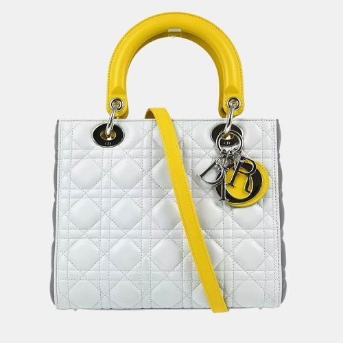 Christian Tricolor Lambskin Lady Cannage Handbag - Dior - Modalova