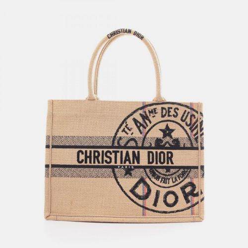 Christian Canvas Multicolor Book Tote Medium Bag - Dior - Modalova