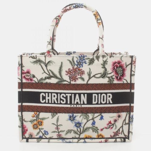 Christian Canvas White Book Tote Medium Bag - Dior - Modalova