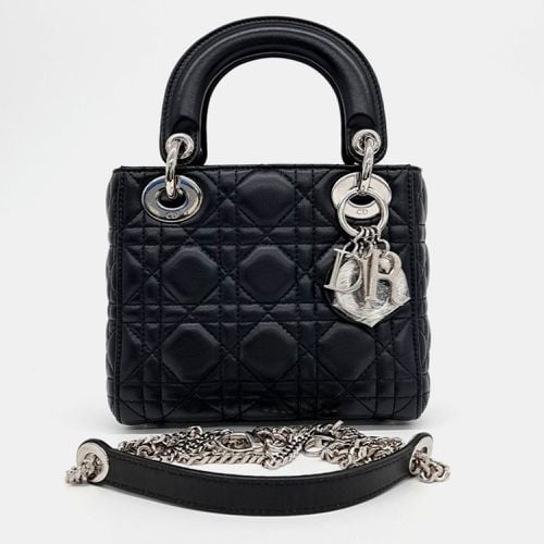 Dior Black Leather Lady Mini Bag - Dior - Modalova