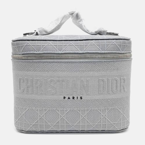 Fabric Cannage Embroidery Travel Vanity Bag - Dior - Modalova