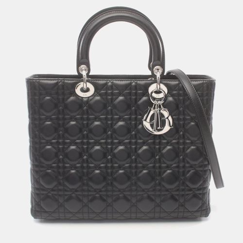 Christian Leather Lady Cannage Handbag - Dior - Modalova