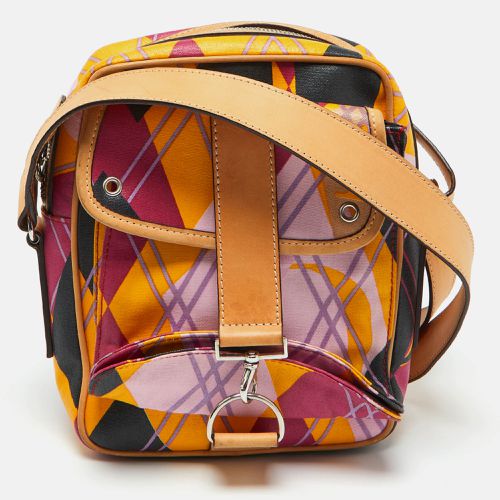 Graphic Printed Fabric and Leather Shoulder Bag - Dior - Modalova