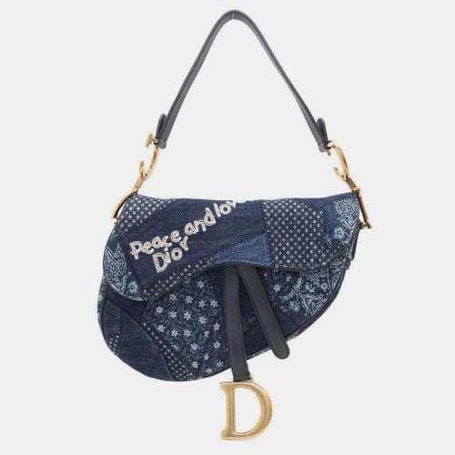 Christian Saddle Denim Shoulder Bag - Dior - Modalova