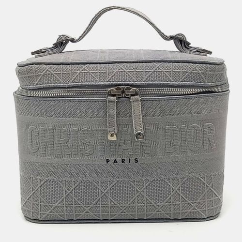 Canvas Cannage Embroidered Travel Vanity Bag - Dior - Modalova