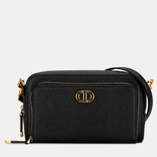 Christian Leather Caro Double Pouch Shoulder Bag - Dior - Modalova