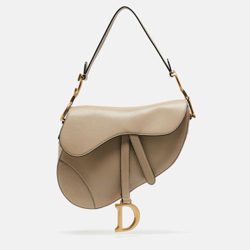 Dior Beige Leather Saddle Bag - Dior - Modalova