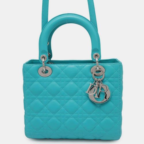 Turquoise Lambskin Medium Lady Tote Bag - Dior - Modalova