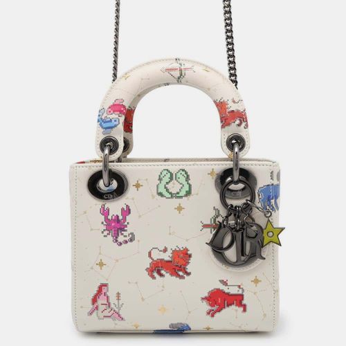 Constellation Ivory/Multicolor Leather Lady Mini Bag - Dior - Modalova