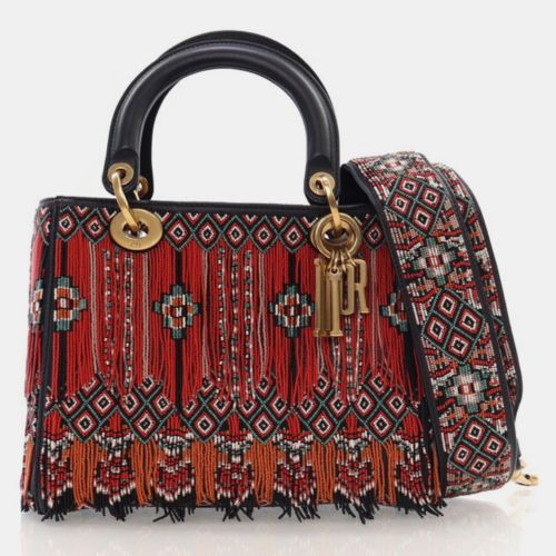 Medium Multicolor/ Beaded Fringe Lady - Dior - Modalova