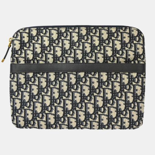 Dior Gray Navy Trotter Clutch Bag - Dior - Modalova