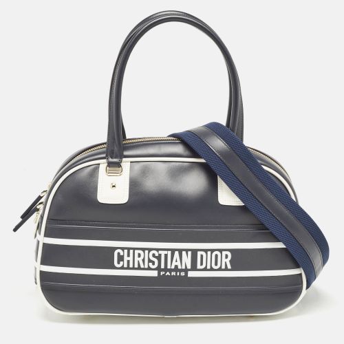 White Leather and Rubber Medium Vibe Bowler Bag - Dior - Modalova