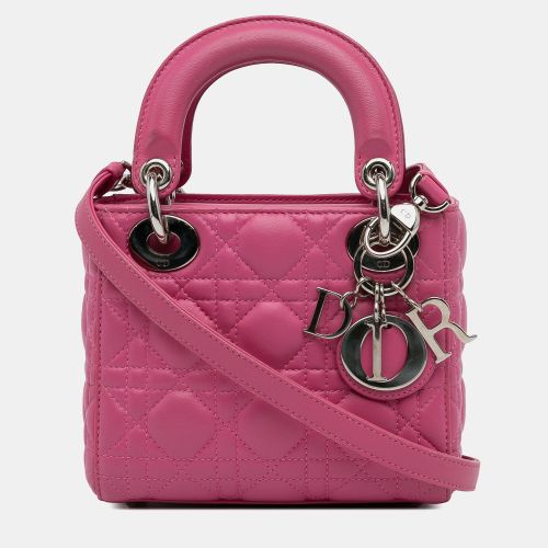 Lambskin Mini Lady Tote Bag - Dior - Modalova