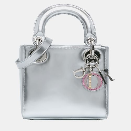 Metallic Patent Leather Mini Lady Tote Bag - Dior - Modalova