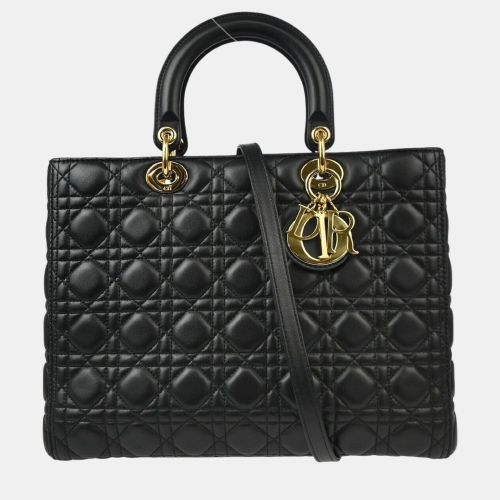 Christian Lambskin Lady Cannage Handbag - Dior - Modalova