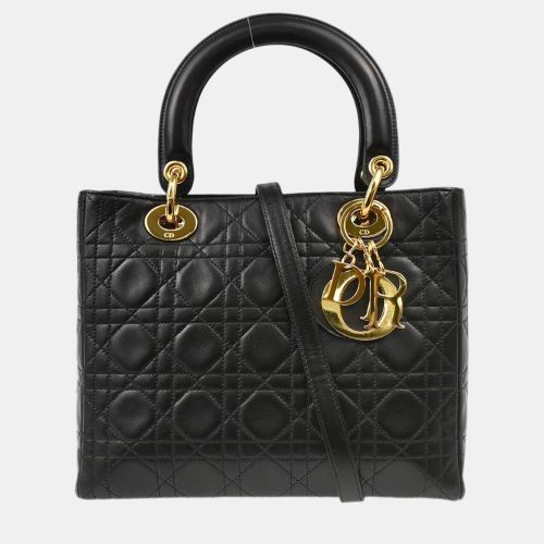 Christian Lambskin Lady Cannage Handbag - Dior - Modalova