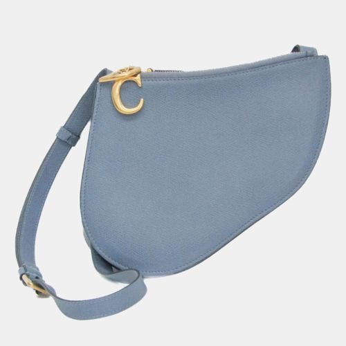 Light Gray Leather Saddle Shoulder Bag - Dior - Modalova