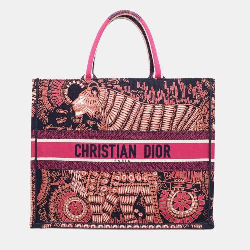 Emboidered Canvas Large Book Tote Bag - Dior - Modalova