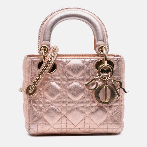 Mini Metallic Lambskin Cannage Lady - Dior - Modalova