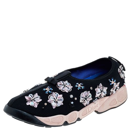 Mesh Fusion Floral Embellished Slip On Sneakers Size 38 - Dior - Modalova