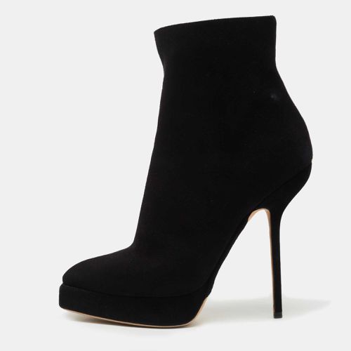 Suede Square Platform Ankle Booties Size 40 - Dior - Modalova