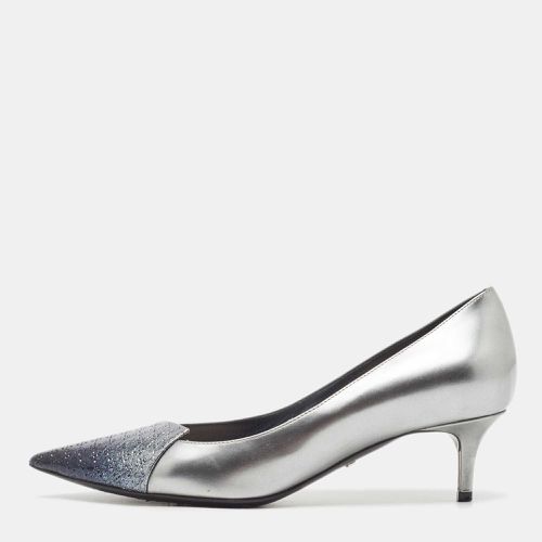 Grey Patent Cannage Pointed Toe Pumps Size 37 - Dior - Modalova