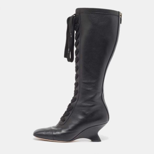 Leather Naughtily-D Wedge Boots Size 39 - Dior - Modalova