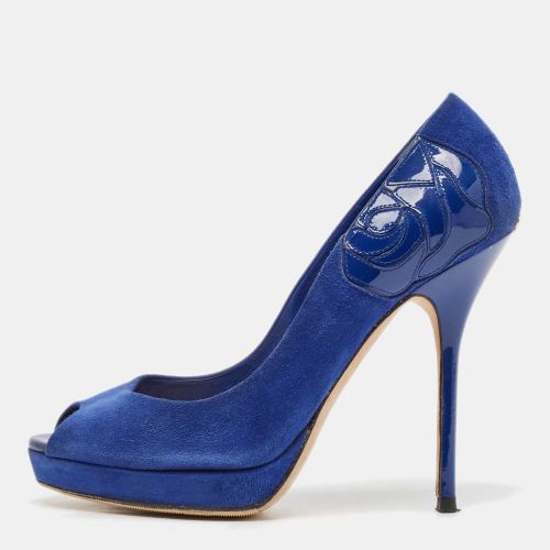 Suede Miss Peep Toe Pumps Size 36.5 - Dior - Modalova