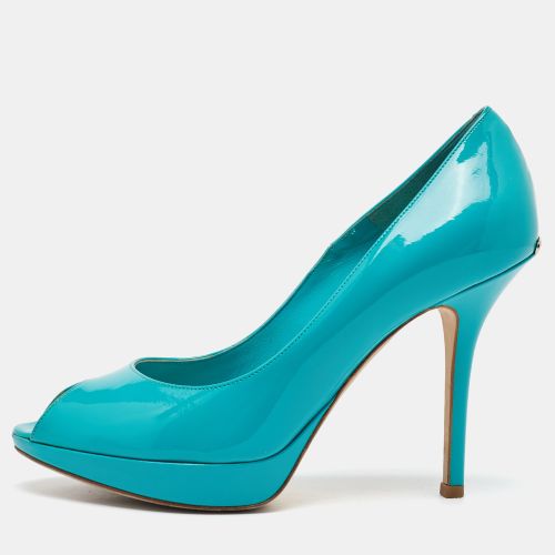 Patent Leather Miss Platform Peep Toe Pumps Size 38 - Dior - Modalova