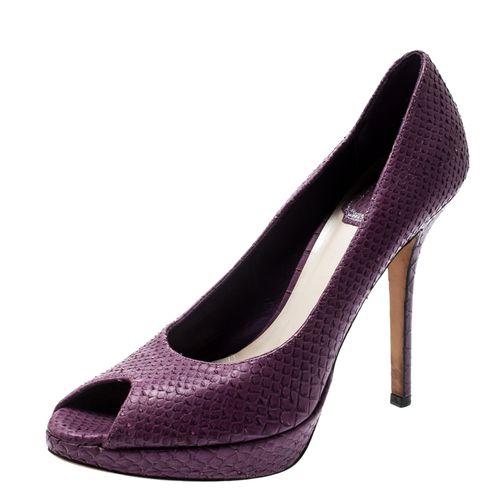 Python Miss Peep Toe Platform Pumps Size 37.5 - Dior - Modalova