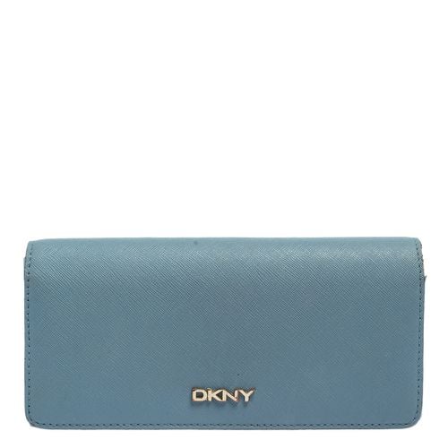 Beige Saffiano Leather Flap Continental Wallet - Dkny - Modalova