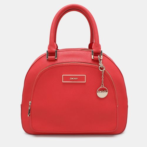 DKNY Red Leather Front Dome Satchel - Dkny - Modalova