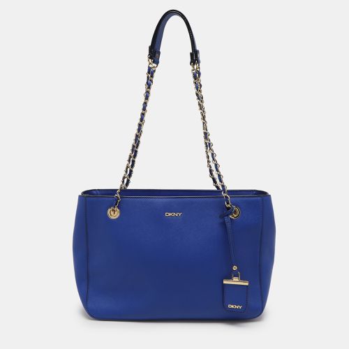 DKNY Blue Leather Chain Zip Tote - Dkny - Modalova