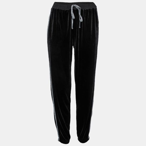 Velvet & Lurex Trimmed Track Pants L - Dkny - Modalova