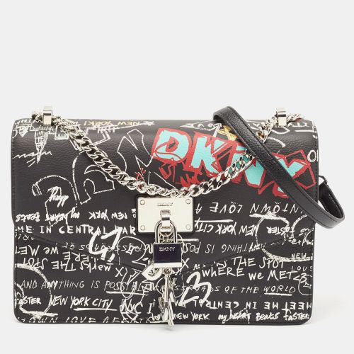 Graffiti Print Leather Elissa Chain Shoulder Bag - Dkny - Modalova