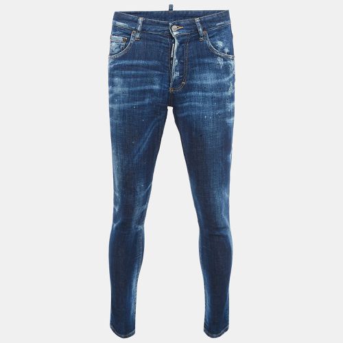 Dsqaured2 Dark Distressed Denim Skinny Dan Jean S - Dsquared2 - Modalova