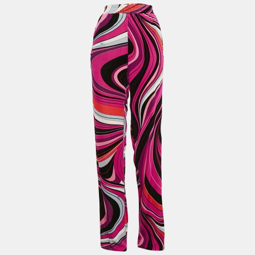 Pink/ Printed Velvet Jersey Pants M - Emilio Pucci - Modalova