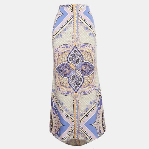 Cream Printed Silk Maxi Skirt M - Emilio Pucci - Modalova