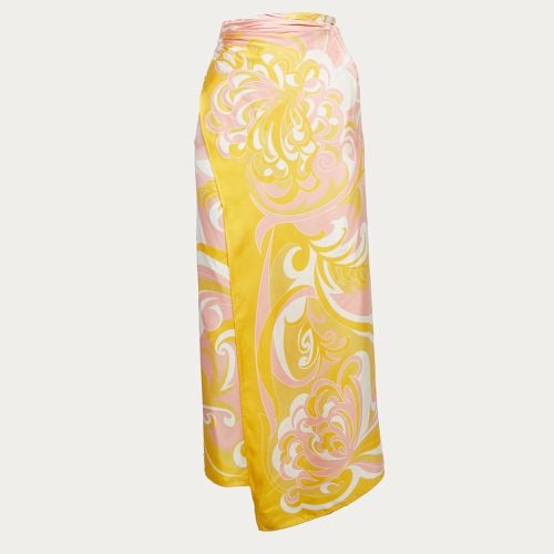 Yellow Albizia Print Silk Sarong M - Emilio Pucci - Modalova