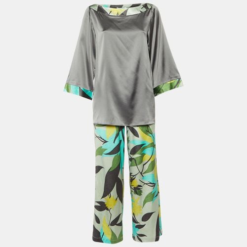 Grey Printed Silk Satin Co-Ord Set S/M - Emilio Pucci - Modalova